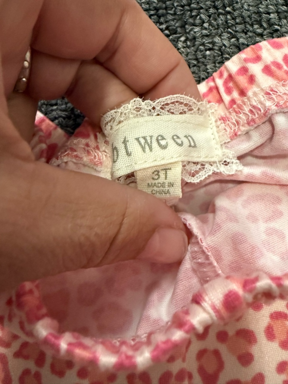 btween Pink Ruffle-Sleeve Top & Pink Leopard - Picture 6 of 8